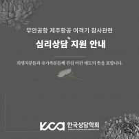 무안공항 제주항공 여객기 참사 관련 심리상담 지원 안내 